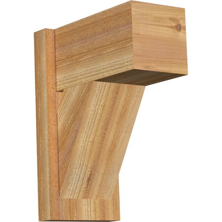 Ekena Millwork Traditional Block Rough Sawn Outlooker, Western Red Cedar, 8"W x 14"D x 18"H OUT08X14X18TRA05RWR